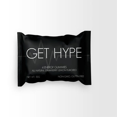 GET HYPE Energy Vegan Gummies – All Natural, Non-GMO, Gluten-Free, Pack of 12